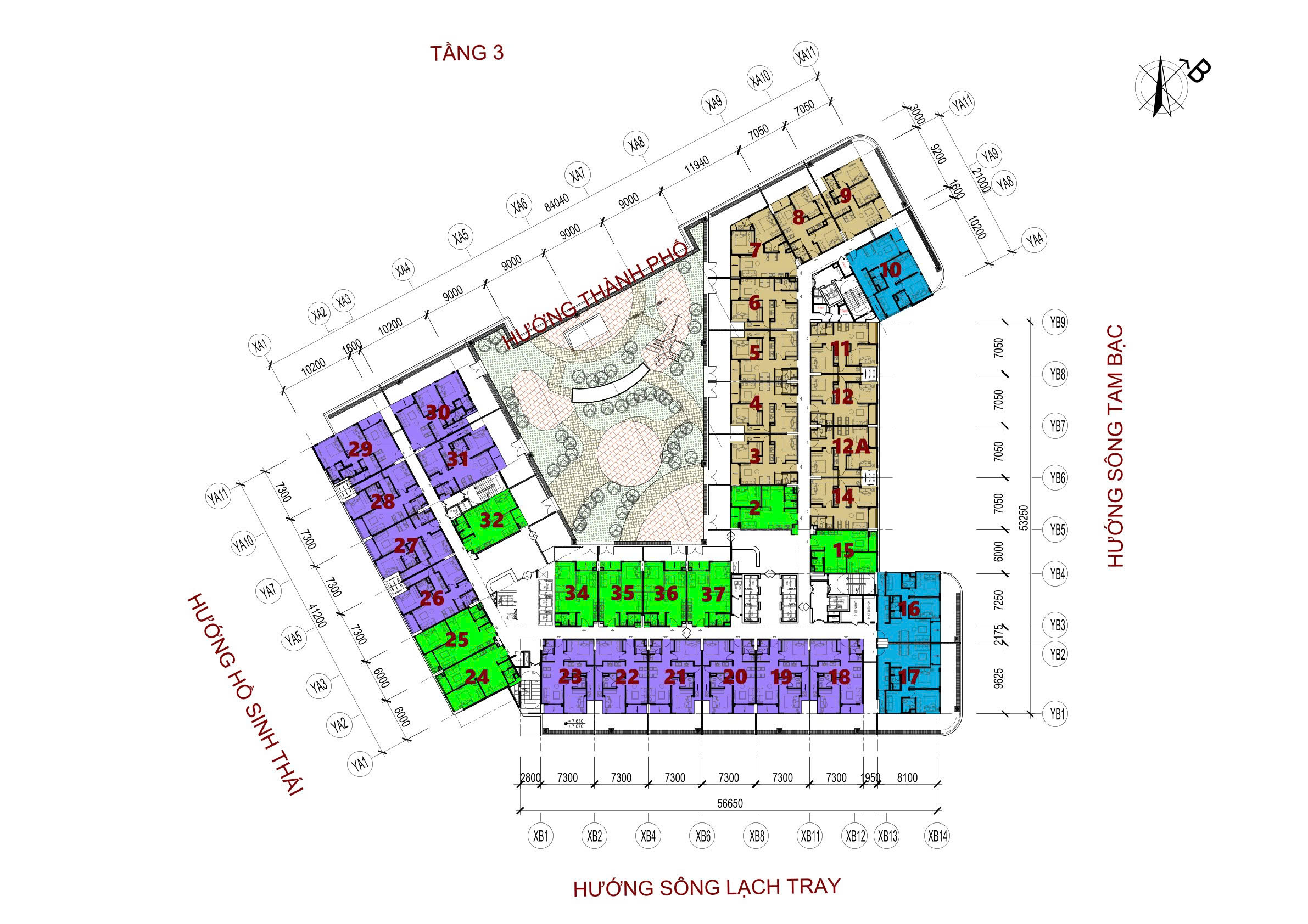 Mặt bằng tổng thể dự án PG Aura An Đồng