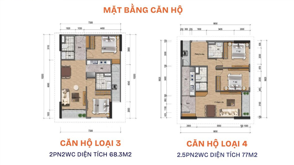 Thiết kế căn hộ nhà ở xã hội PG Aura An Đồng