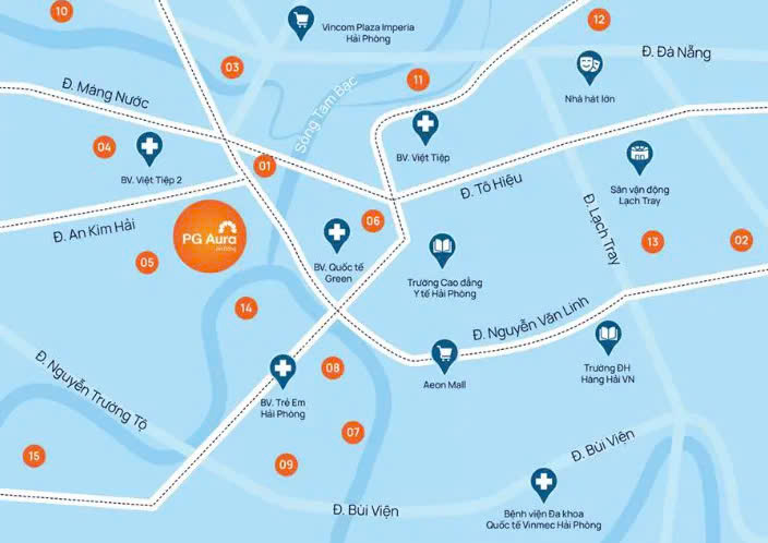 Vị trí dự an PG Aura An Đồng