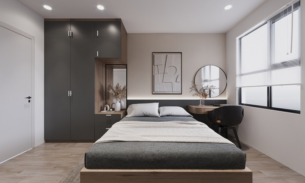 Ảnh thiết kế phòng ngủ chung cư Moonbay Residence