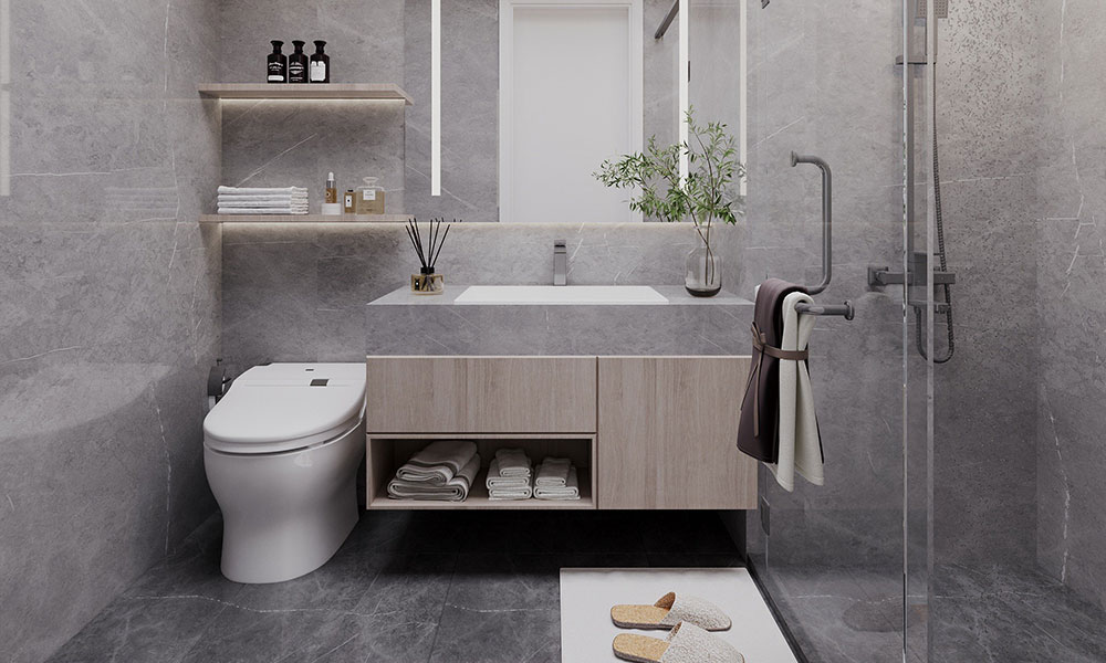 Ảnh thiết kế phòng vệ sinh tại căn hộ Moonbay Residence