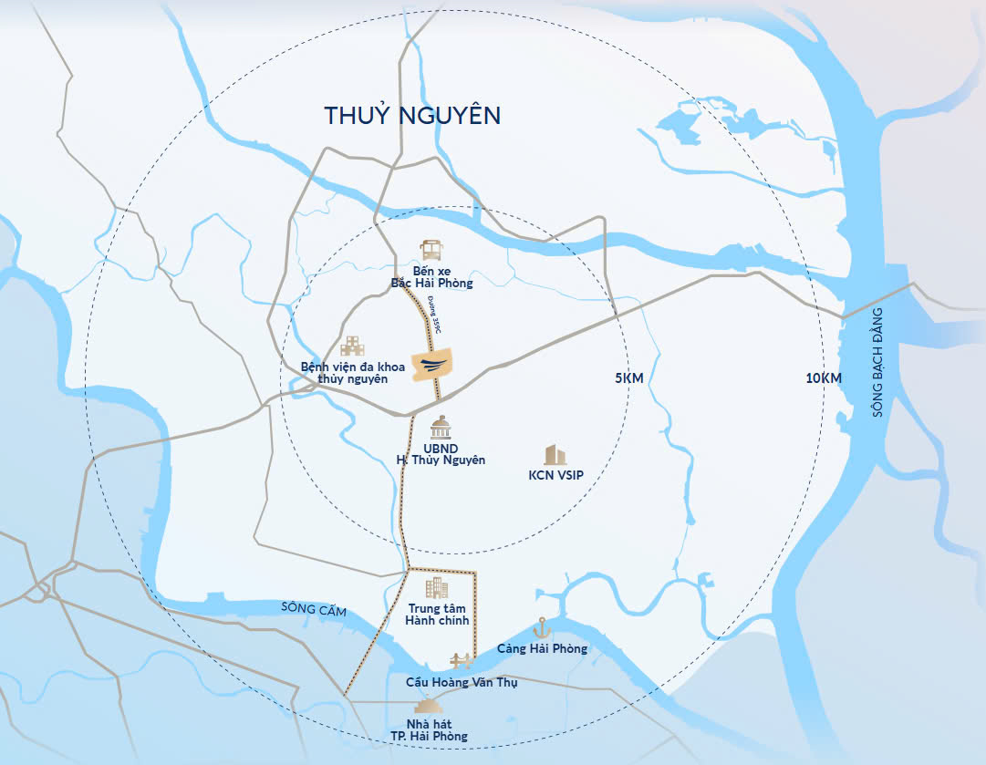vị trí Vlasta Thủy Nguyên